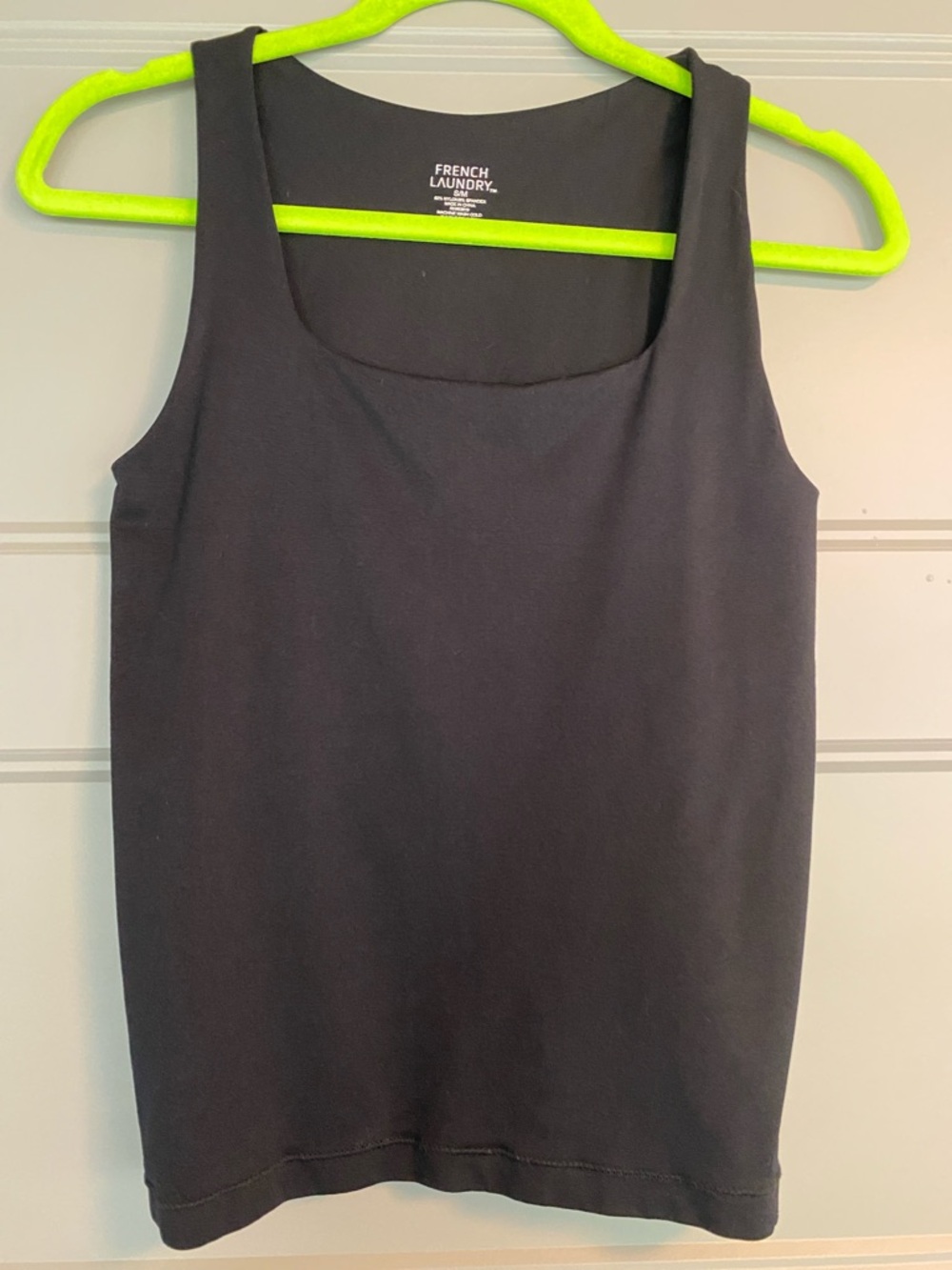 French Laundry Black Scoop Neck Tank Top